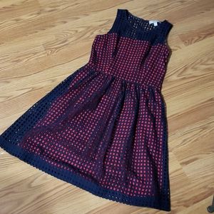 Beautiful! Navy and red Banana Republic dress